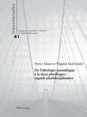cover image of De l'idéologie monolingue à la doxa plurilingue